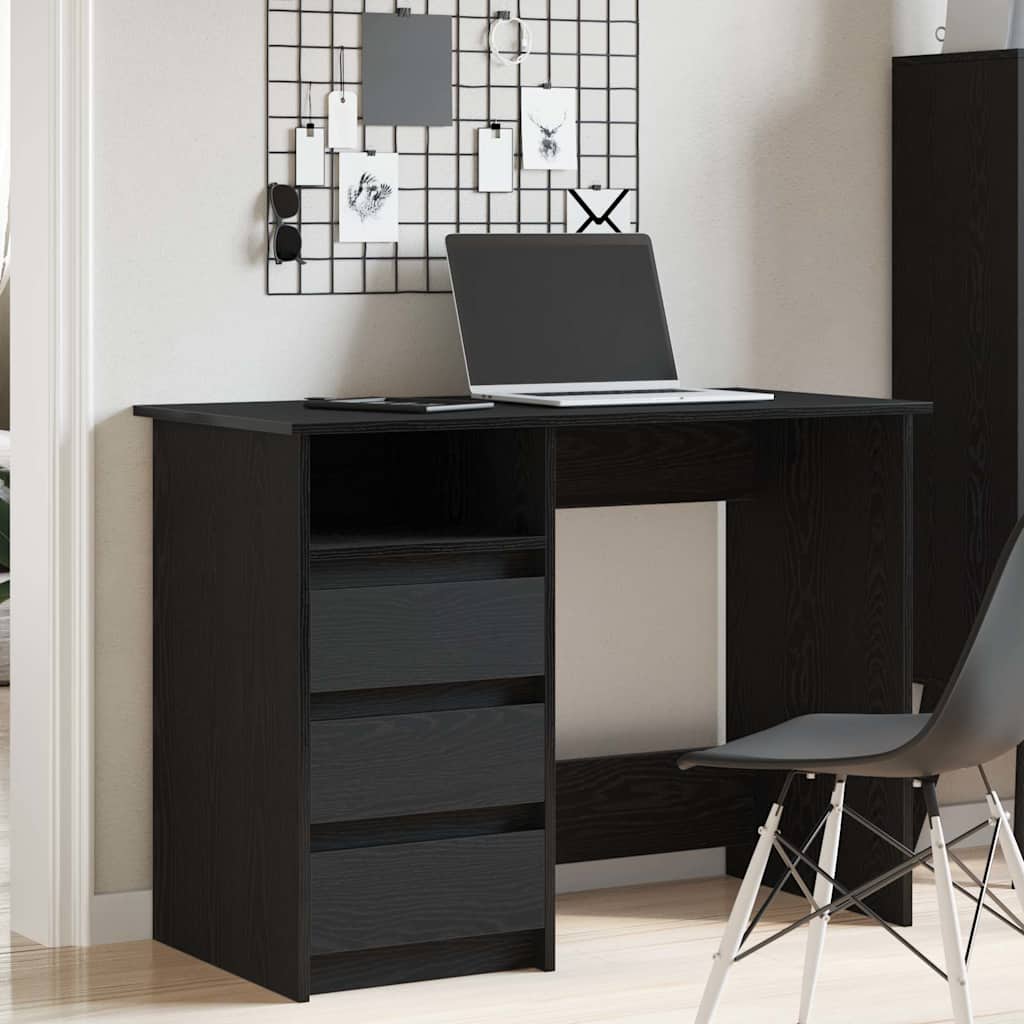 Radni stol crni 102 x 50 x 75 cm od konstruiranog drva
