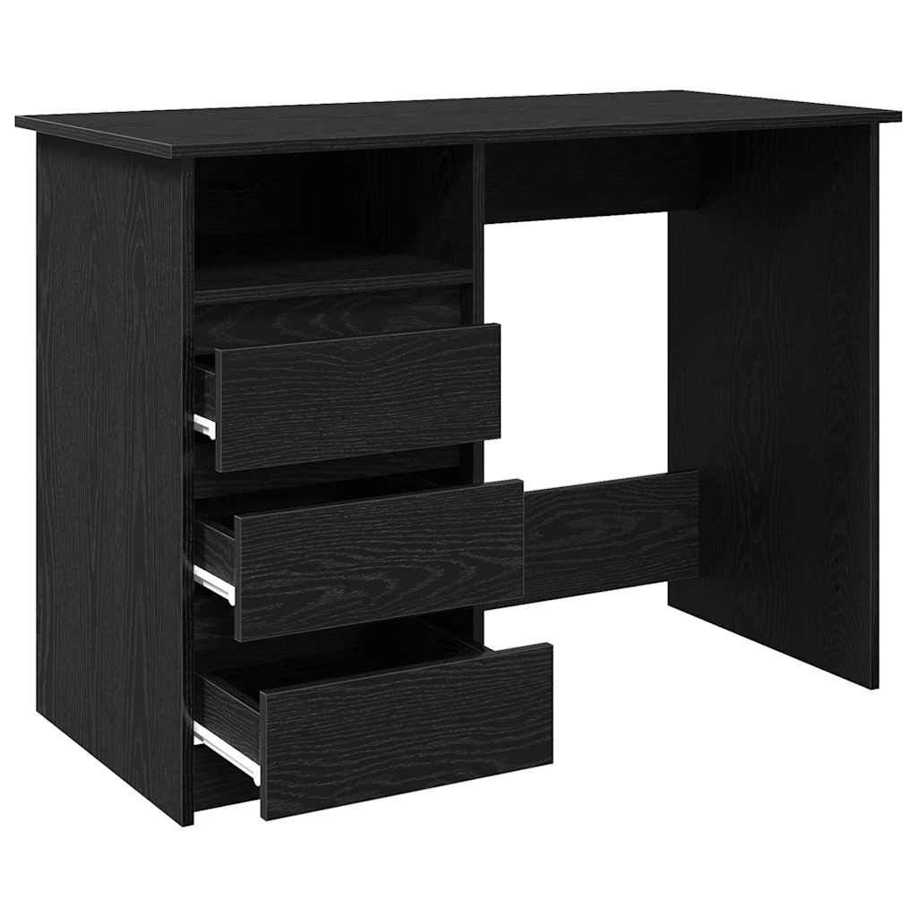Radni stol crni 102 x 50 x 75 cm od konstruiranog drva