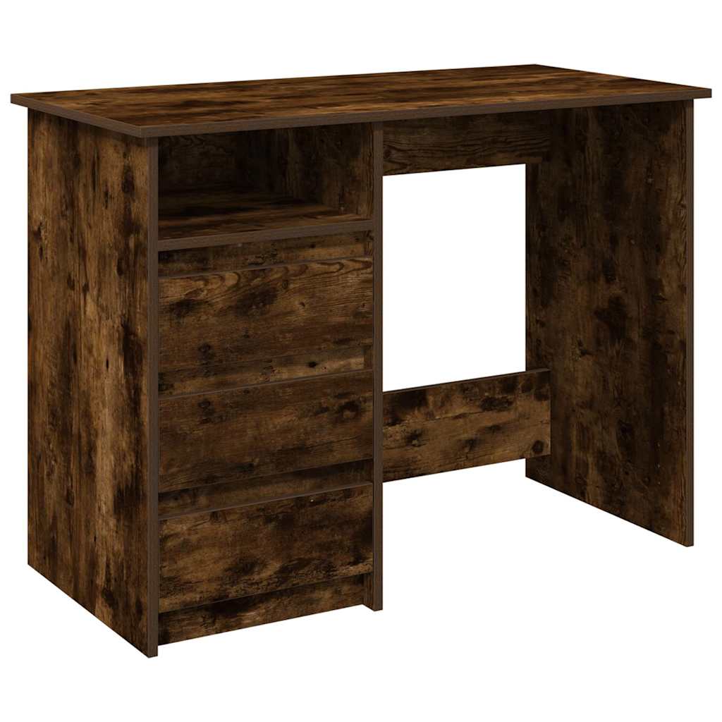 Radni stol boja dimljenog hrasta 102x50x75 cm konstruirano drvo