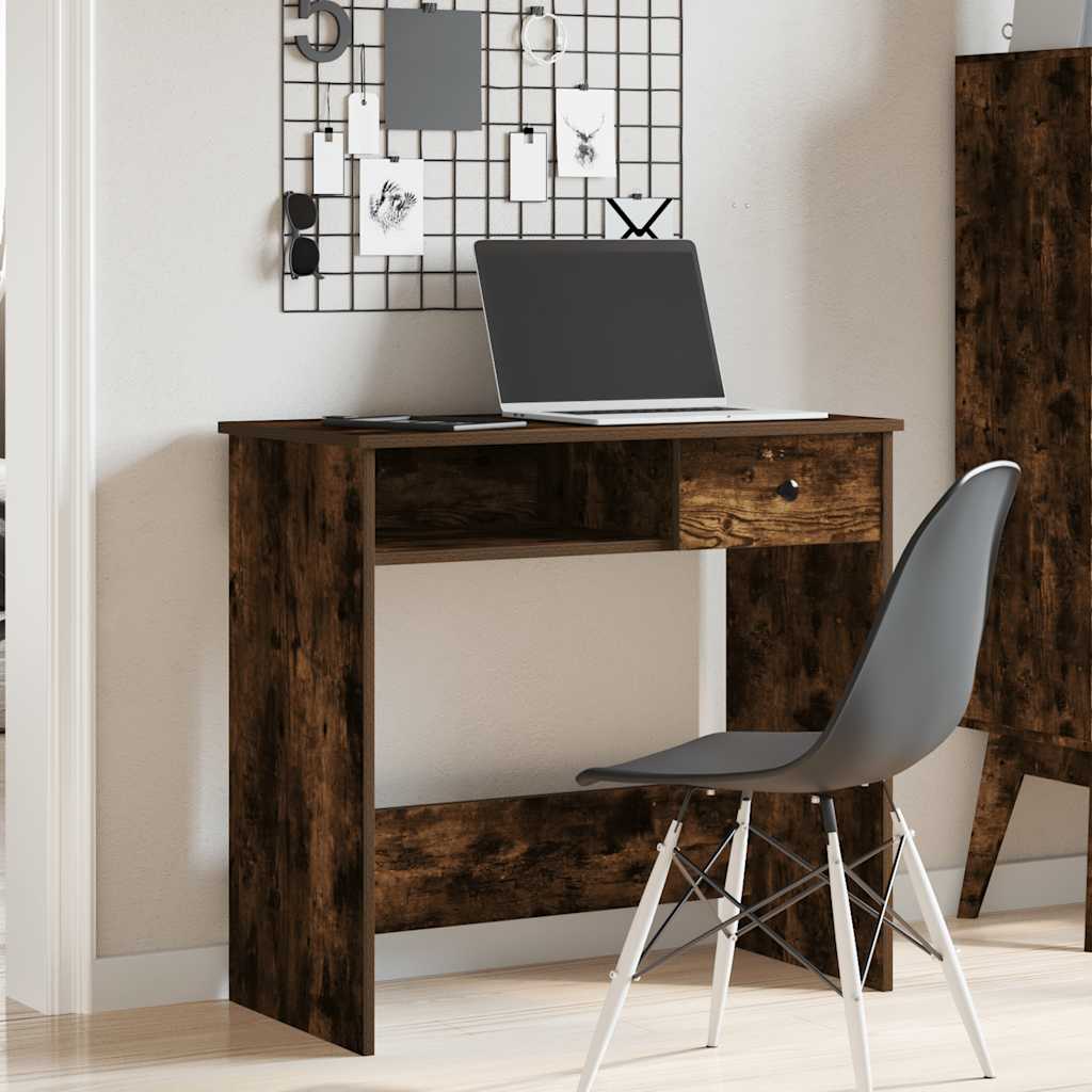 Radni stol boja dimljenog hrasta 80x40x75 cm konstruirano drvo