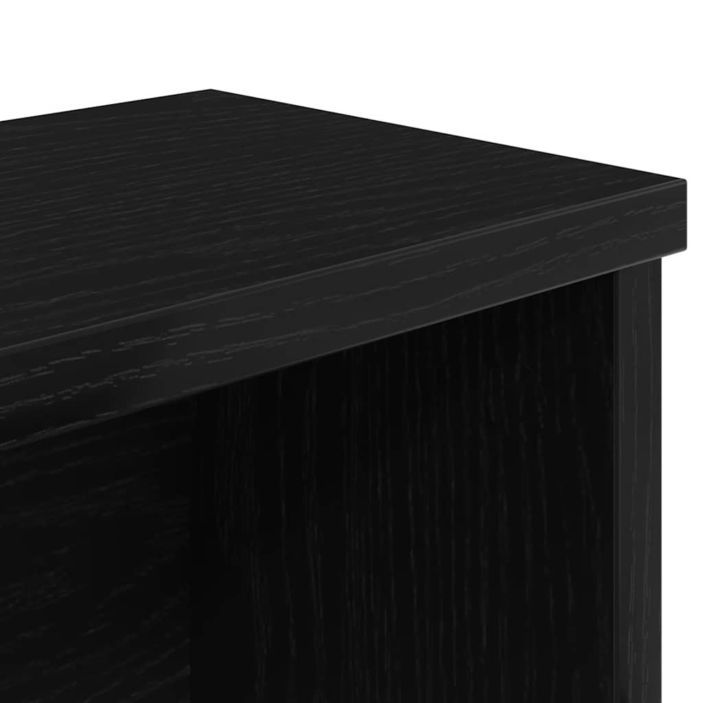 Kuhinjski stalak za slaganje crni 50x15x16 cm konstruirano drvo
