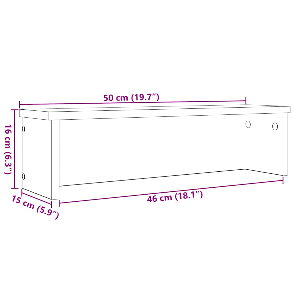 Kuhinjski stalak za slaganje 50x15x16 cm konstruirano drvo