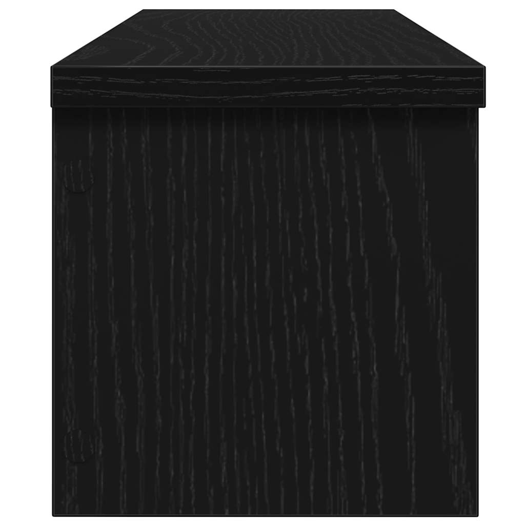 Kuhinjski stalak za slaganje crni 60x15x16 cm konstruirano drvo