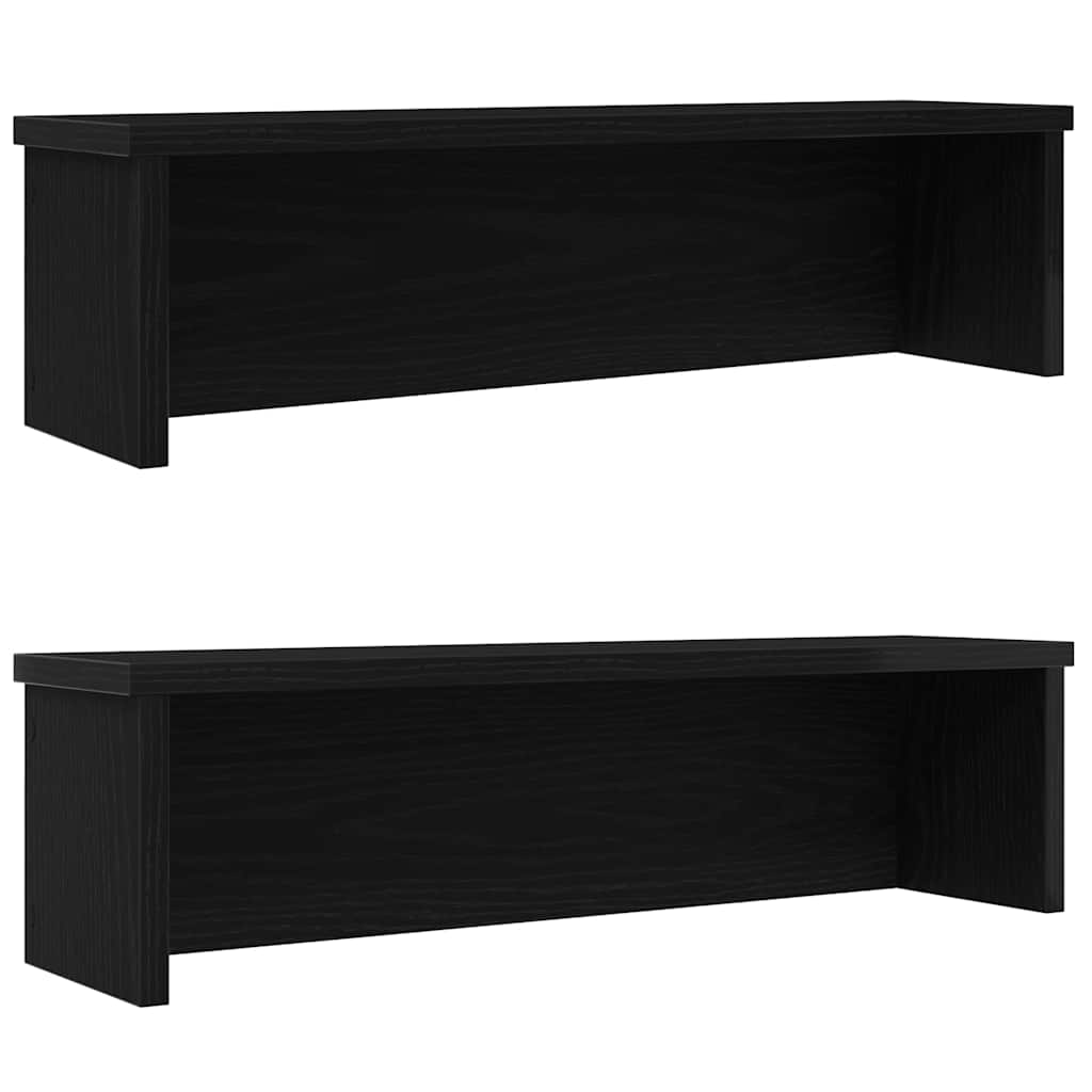 Kuhinjski stalci koji se mogu složiti 2 kom crni 60x15x16 cm