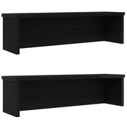 Kuhinjski stalci koji se mogu složiti 2 kom crni 60x15x16 cm