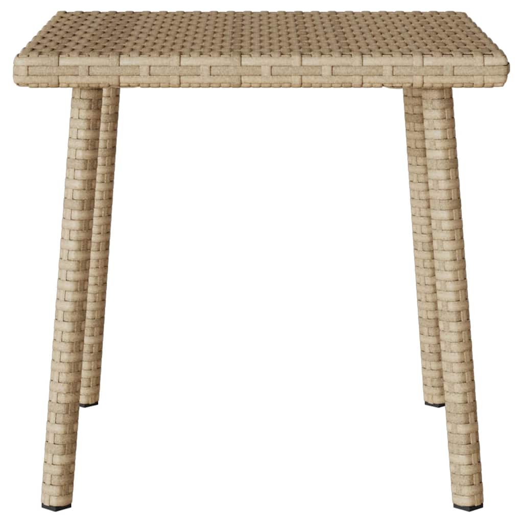 Vrtni stolić za kavu pravokutni bež 40x40x37 cm poliratan
