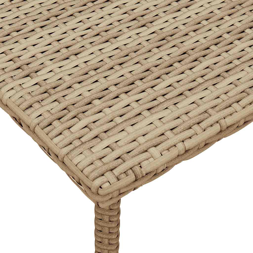 Vrtni stolić za kavu pravokutni bež 40x40x37 cm poliratan