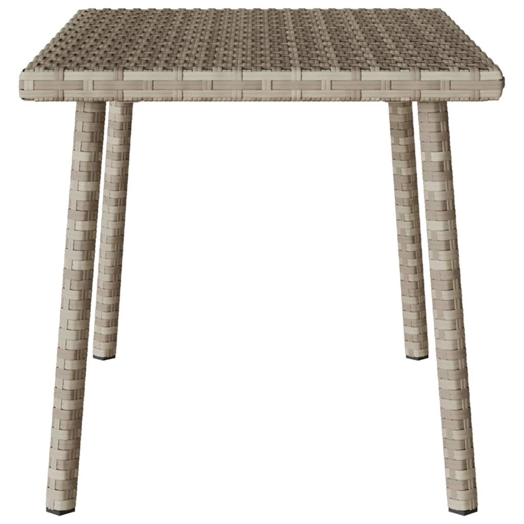 Vrtni stolić za kavu pravokutni svijetlo sivi 60x40x37 cm