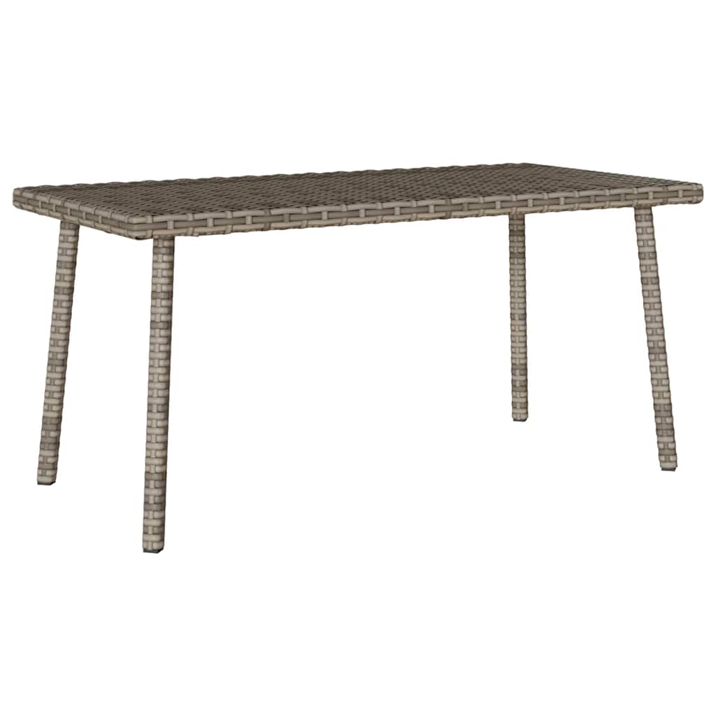 Vrtni stolić za kavu pravokutni sivi 80x40x37 cm poliratan