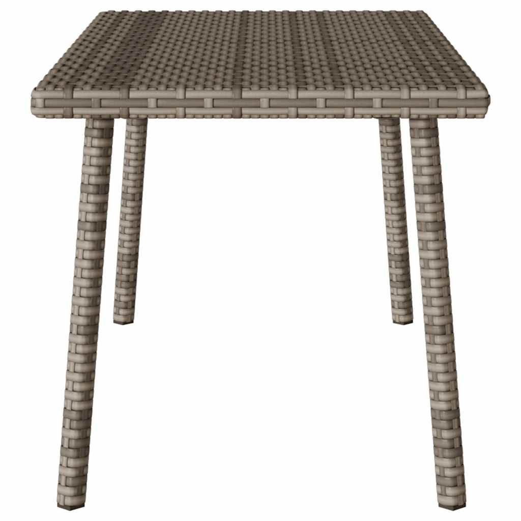 Vrtni stolić za kavu pravokutni sivi 80x40x37 cm poliratan