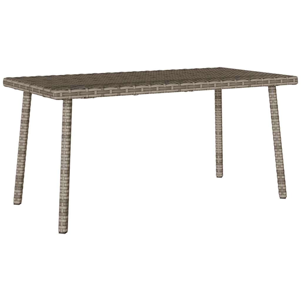 Vrtni stolić za kavu pravokutni sivi 80x40x37 cm poliratan