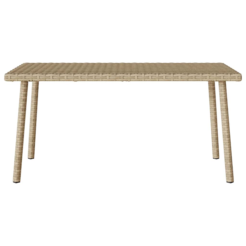 Vrtni stolić za kavu pravokutni bež 80x40x37 cm poliratan