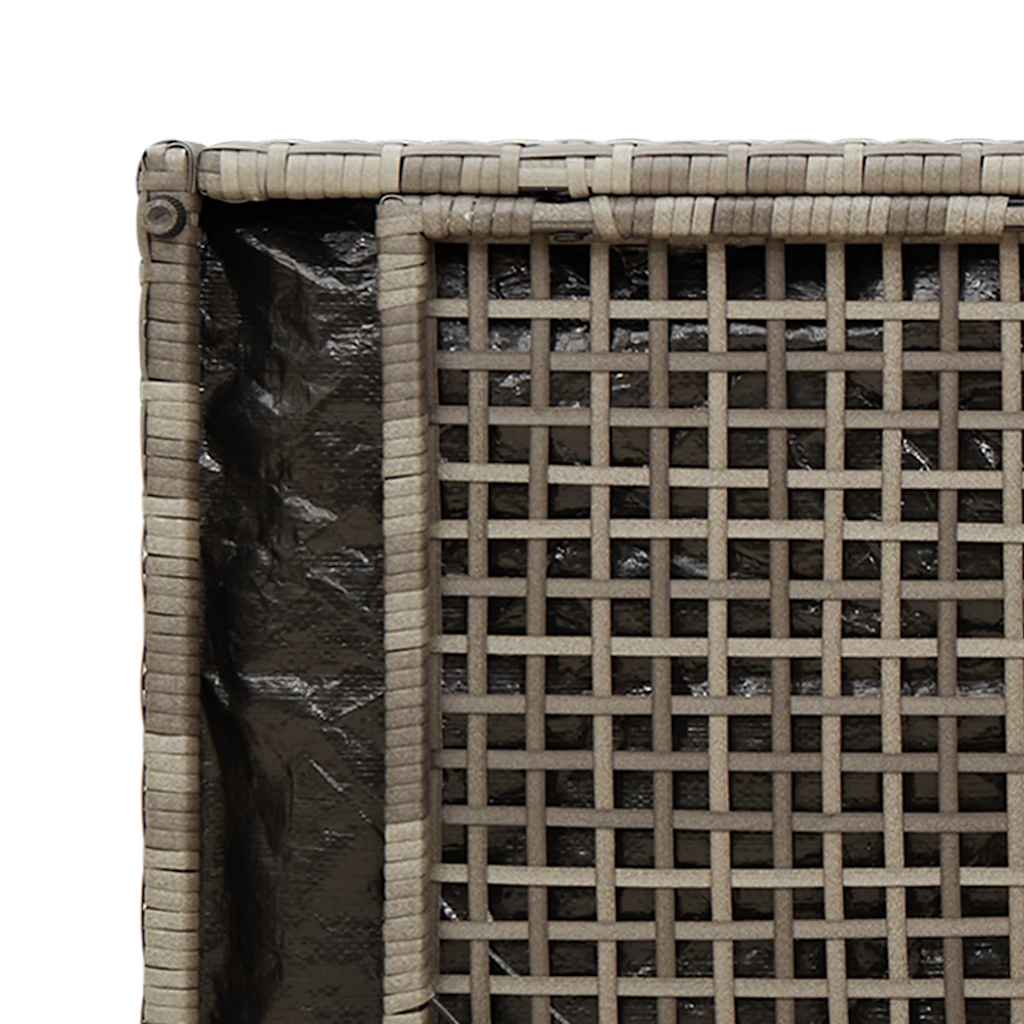 Vanjska klupa za odlaganje s jastukom siva 100 cm od poliratana