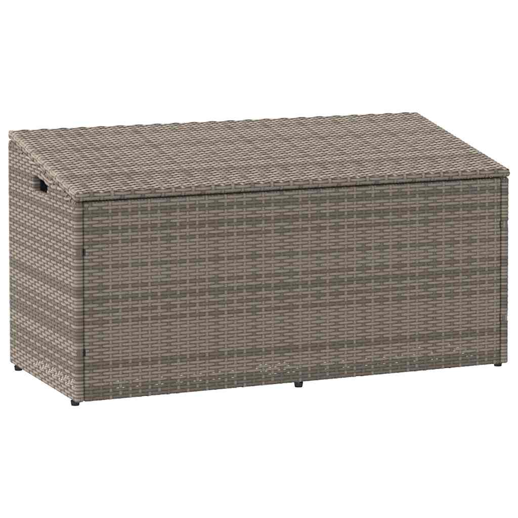 Vrtna kutija za pohranu siva 110x50x58 cm poli ratan