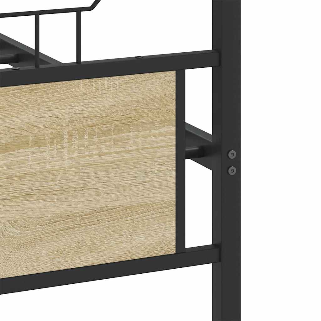 Metalni okvir kreveta bez madraca boja hrasta sonome 160x200 cm