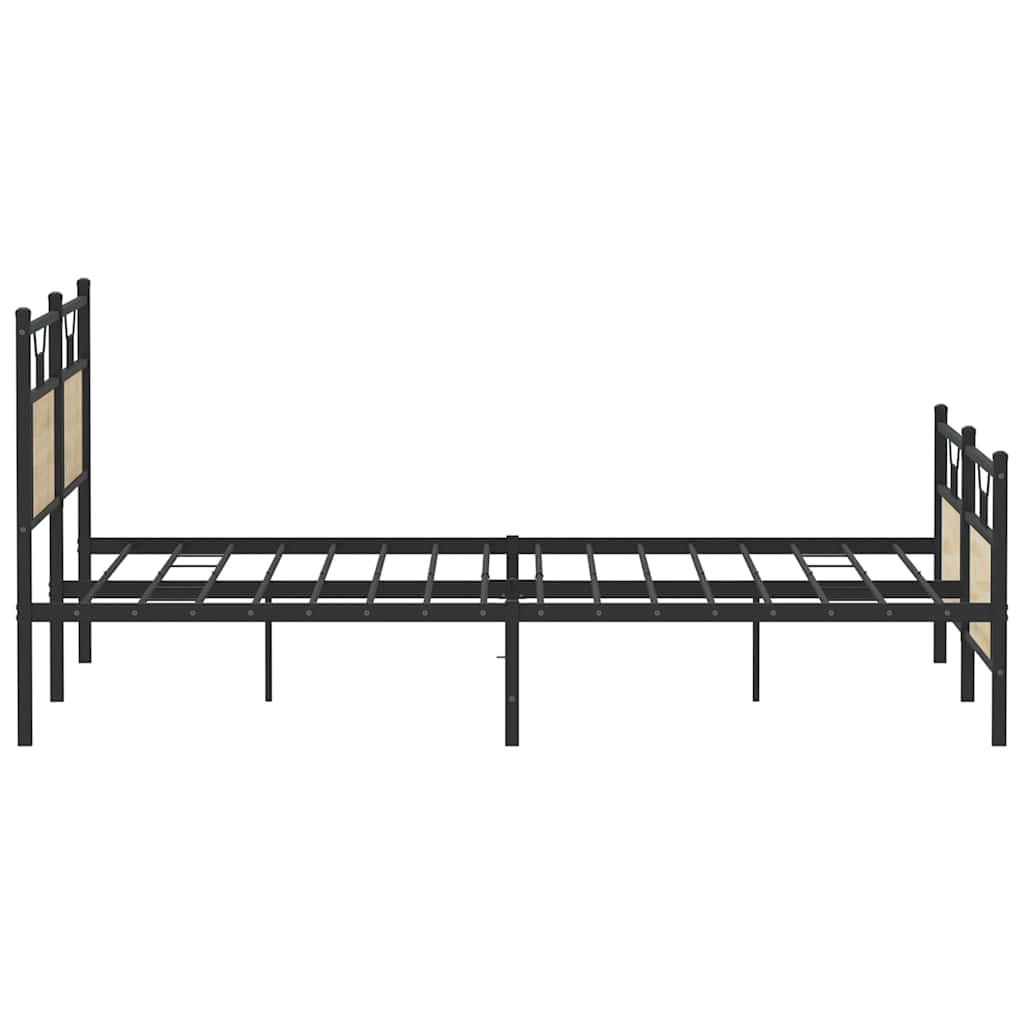 Metalni okvir kreveta bez madraca boja hrasta sonome 180x200 cm