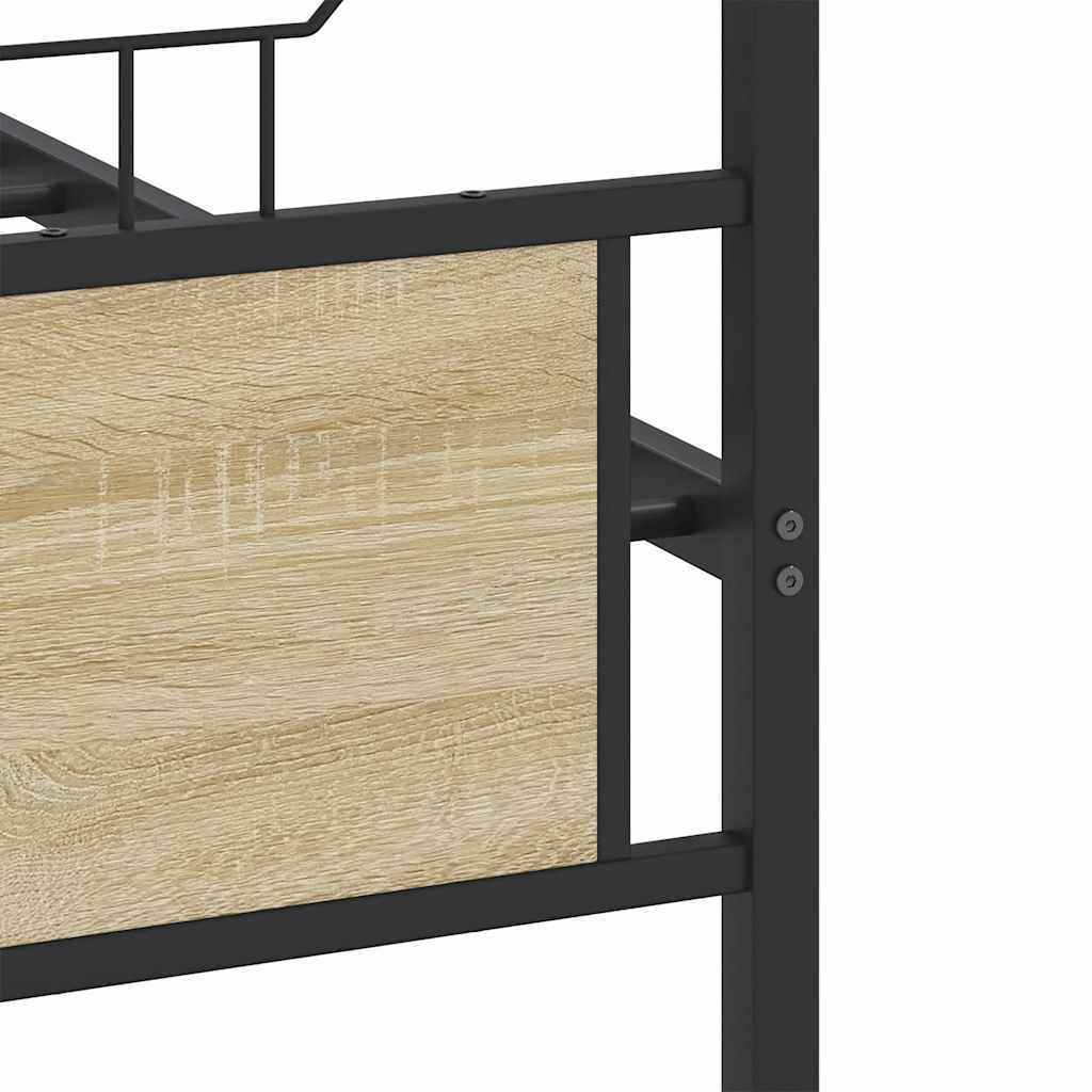 Metalni okvir kreveta bez madraca boja hrasta sonome 200x200 cm