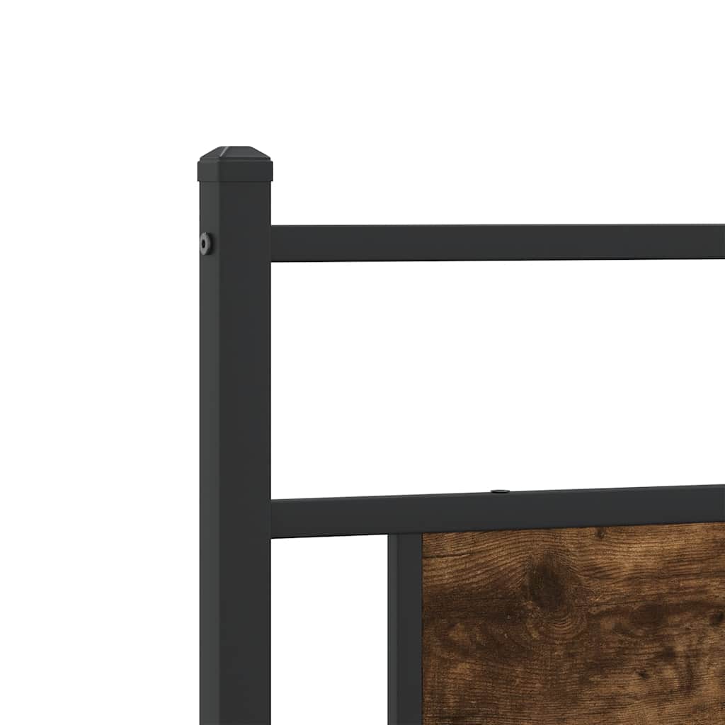 Metalni okvir kreveta bez madraca boja hrasta 200x200 cm