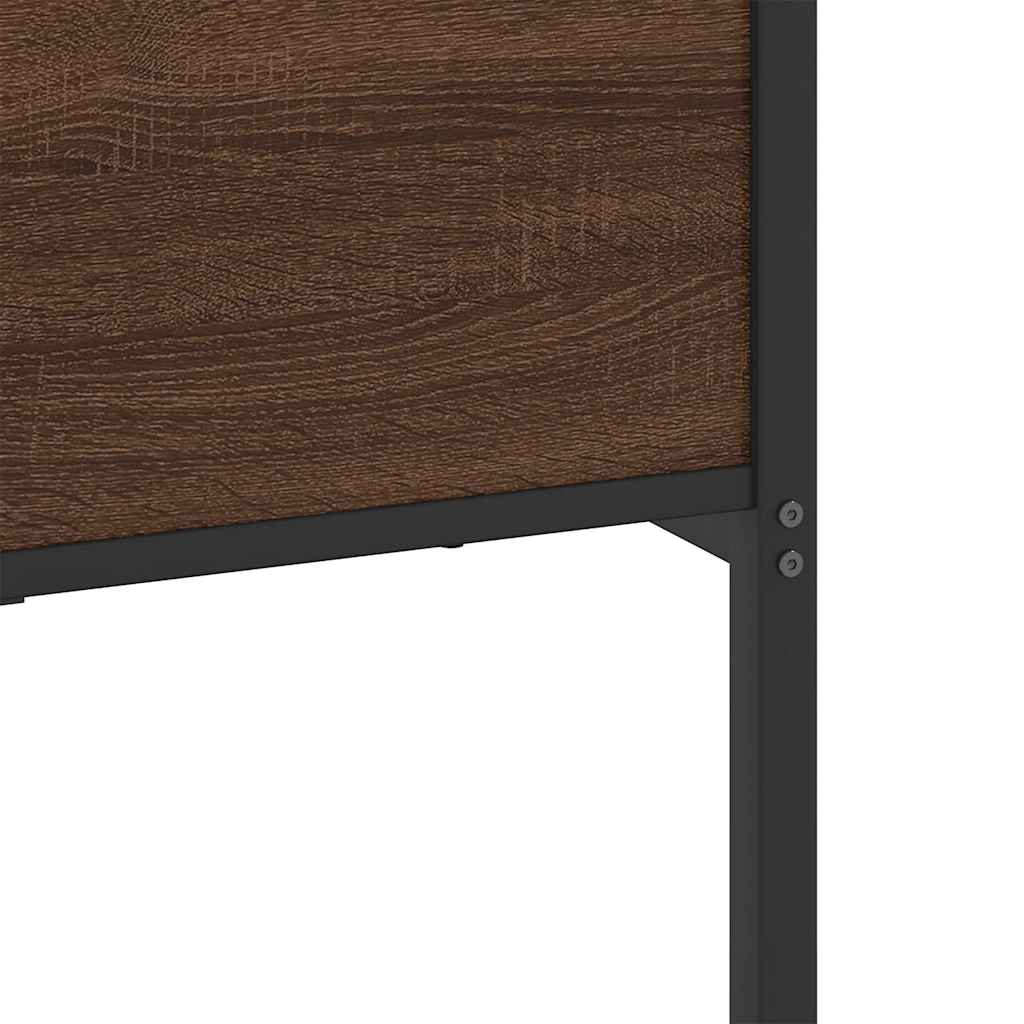 Metalni okvir kreveta bez madraca smeđa boja hrasta 200x200 cm