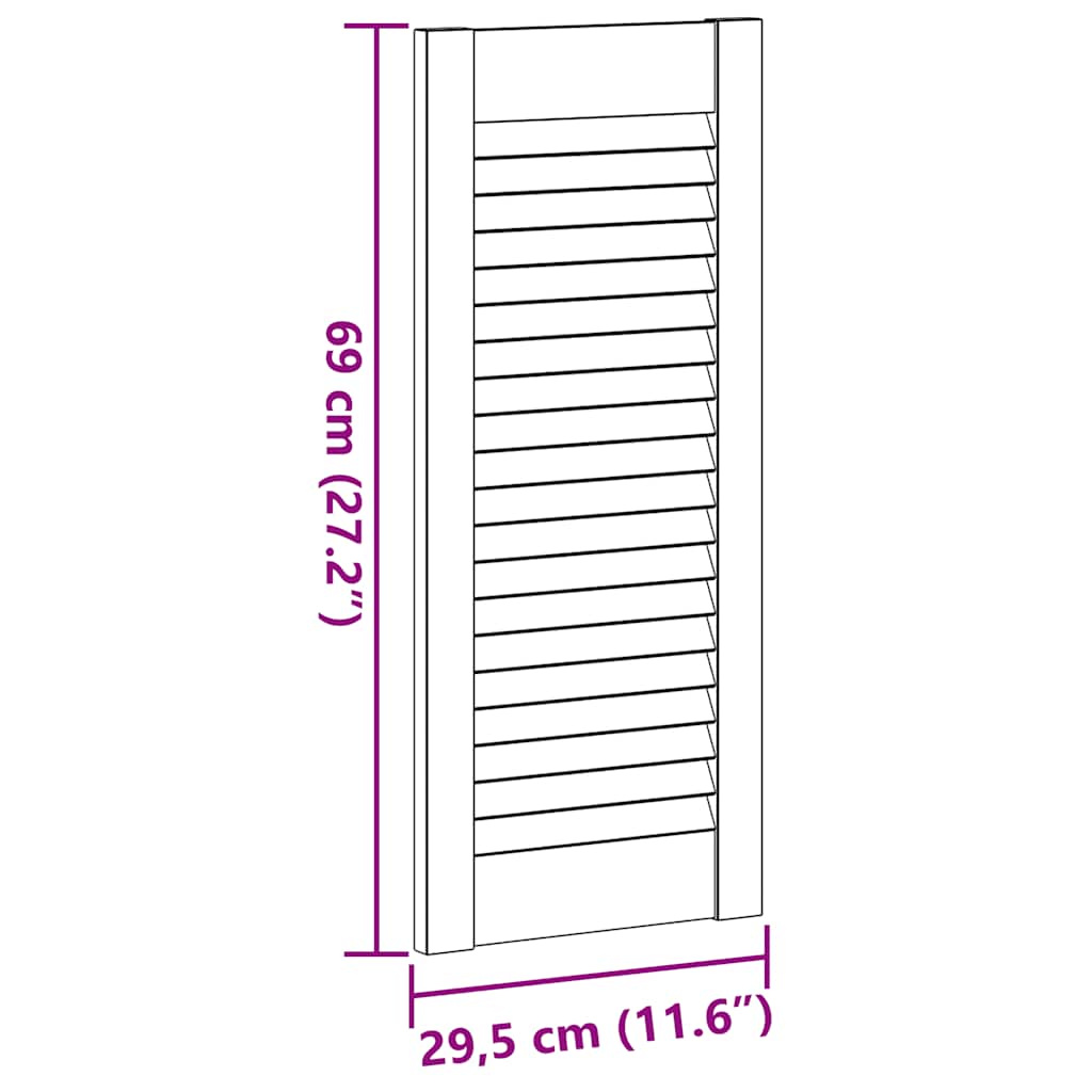 Dizajn vrata ormarića s rešetkama 69x29,5 cm puno drvo bor