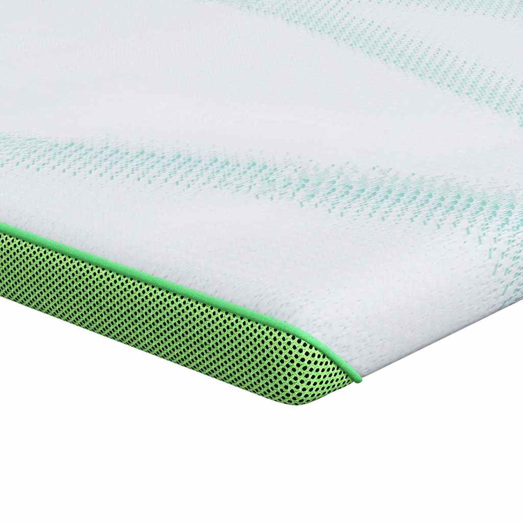 Nadmadrac Bijela i zelena 70 x 200 cm Jakard tkanina