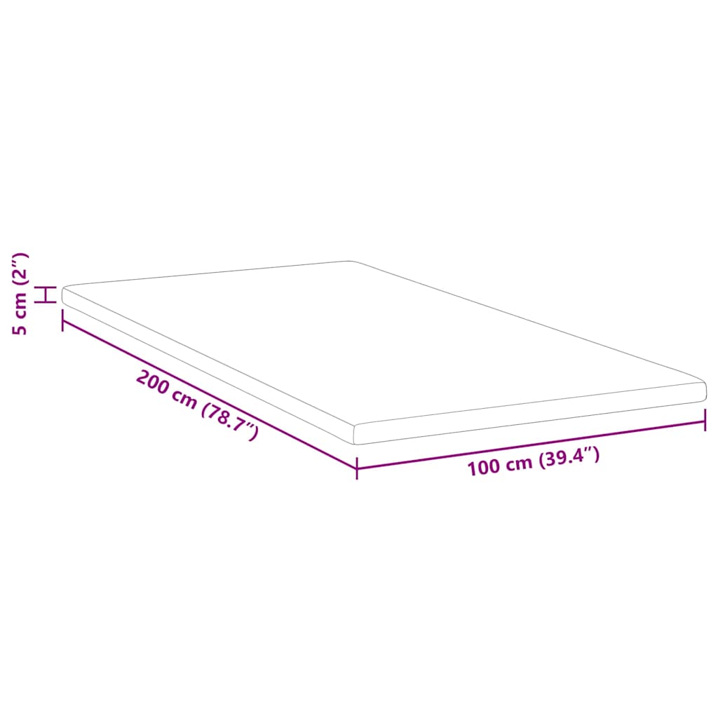 Nadmadrac od memorijske pjene 100 x 200 cm Thick Mekano Bijela