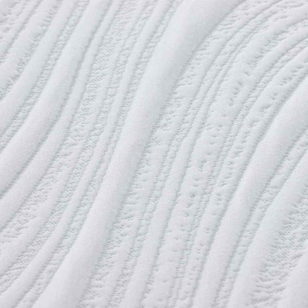 Madrac Bijela i siva 100 x 200 cm Žakar tkanina