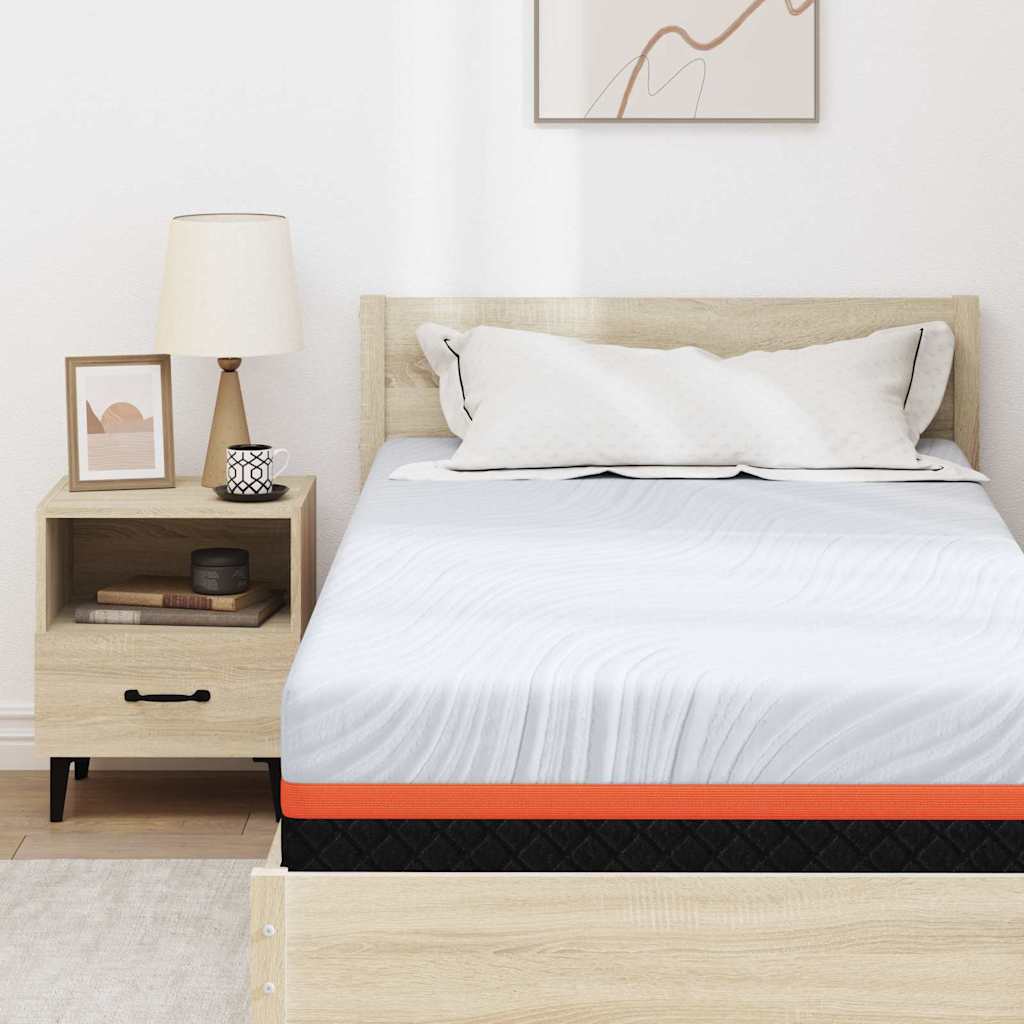 Madrac Bijela i siva 100 x 200 cm Žakar tkanina