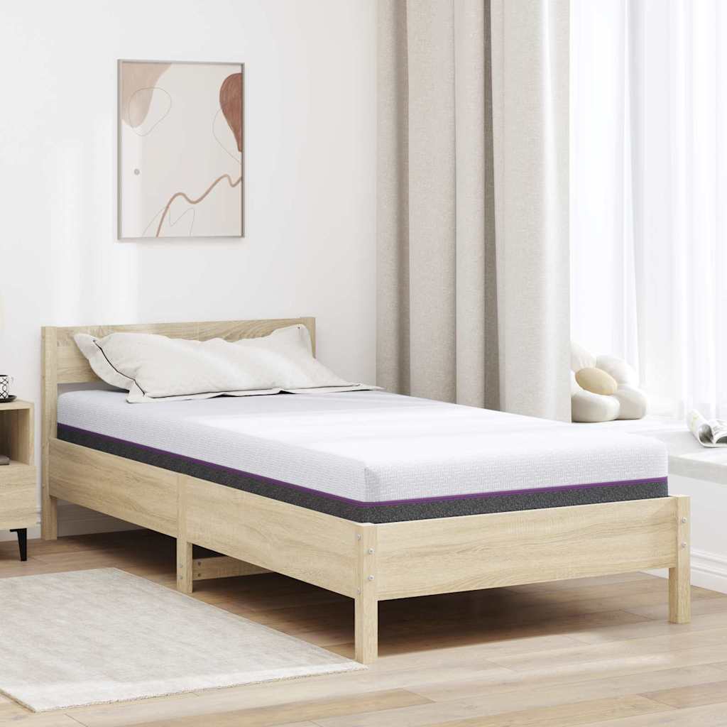 Madrac Bijela i siva 90 x 190 cm Žakar tkanina
