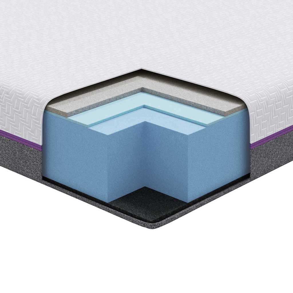 Madrac Bijela i siva 100 x 200 cm Žakar tkanina