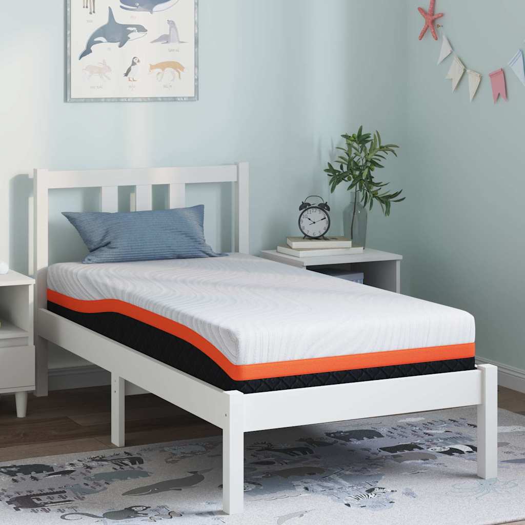 Madrac Bijela i crna 80 x 160 cm Žakar tkanina