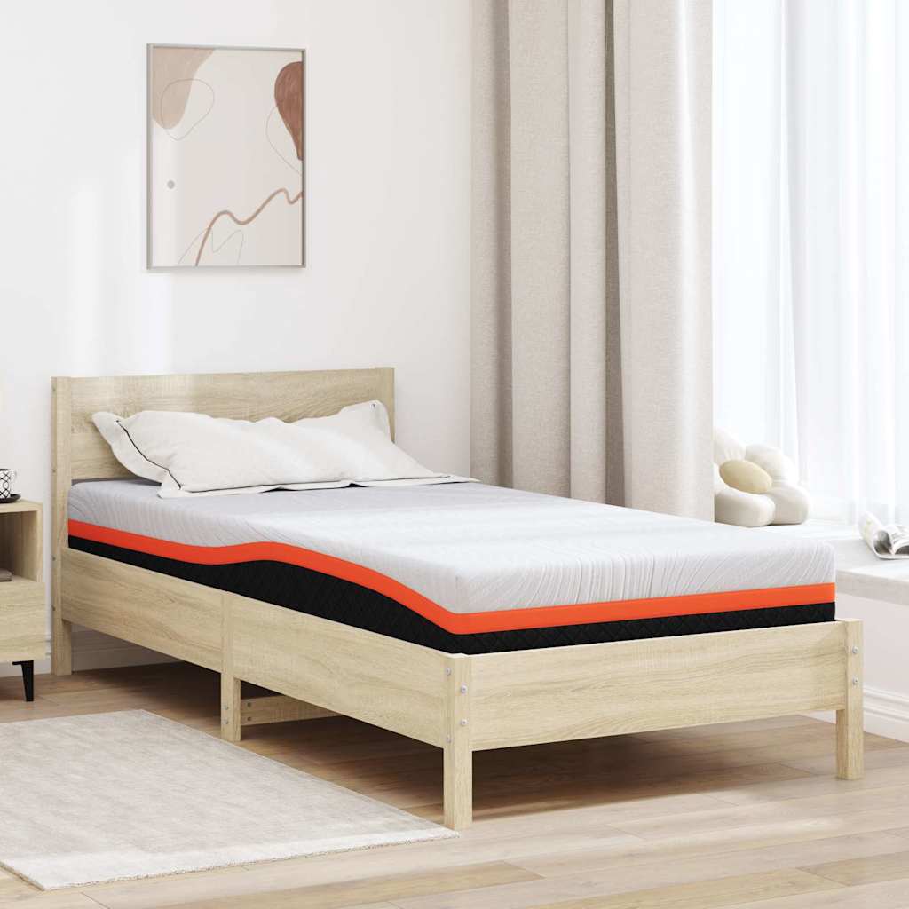 Madrac Bijela i crna 100 x 200 cm Žakar tkanina