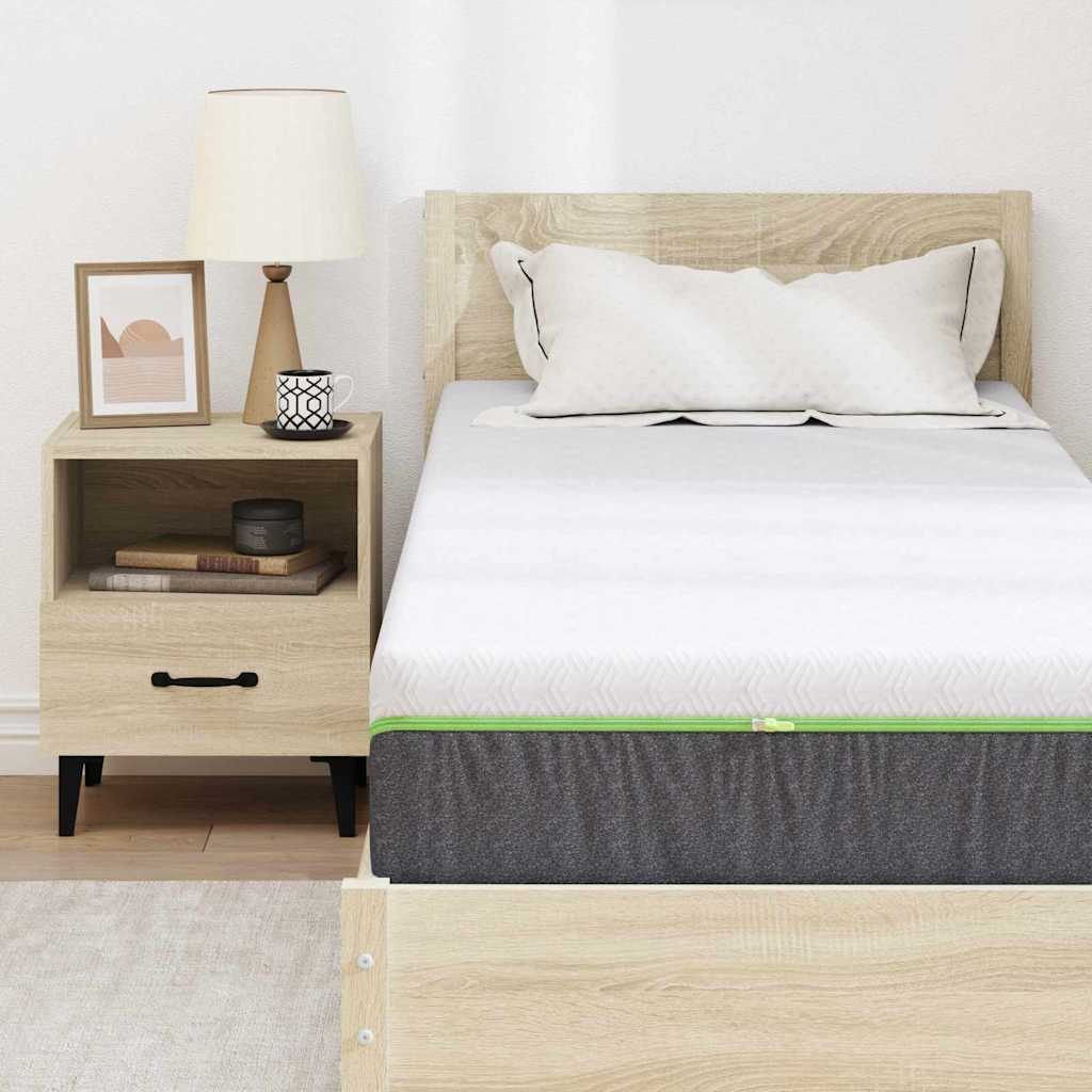 Madrac Bijela i siva 70 x 200 cm Žakar tkanina