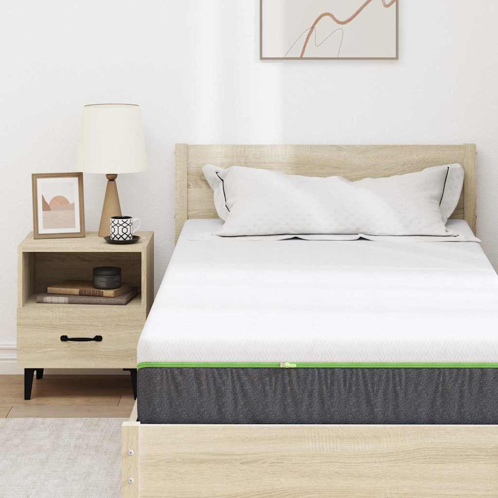 Madrac Bijela i siva 90 x 190 cm Žakar tkanina