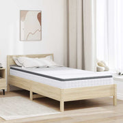 Madrac Bijela i siva 90 x 200 cm Bonell opruga