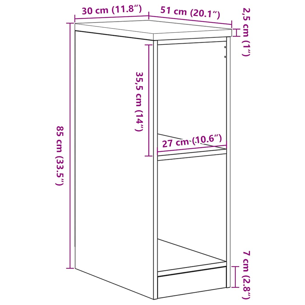 Garažni ormar za odlaganje crni 30x51x85 cm masivne borovine