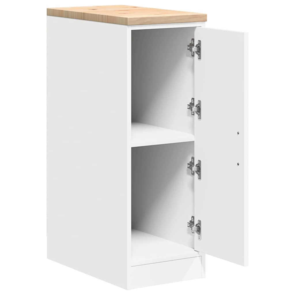 Garažni ormar za odlaganje bijeli 30x51x85 cm masivne borovine