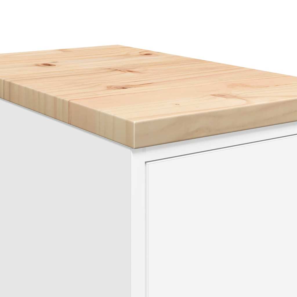 Garažni ormar za odlaganje bijeli 30x51x85 cm masivne borovine