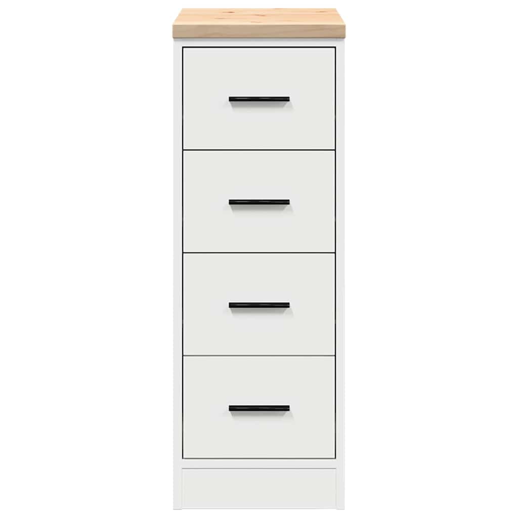 Garažni ormar za odlaganje bijeli 30x51x85 cm masivne borovine