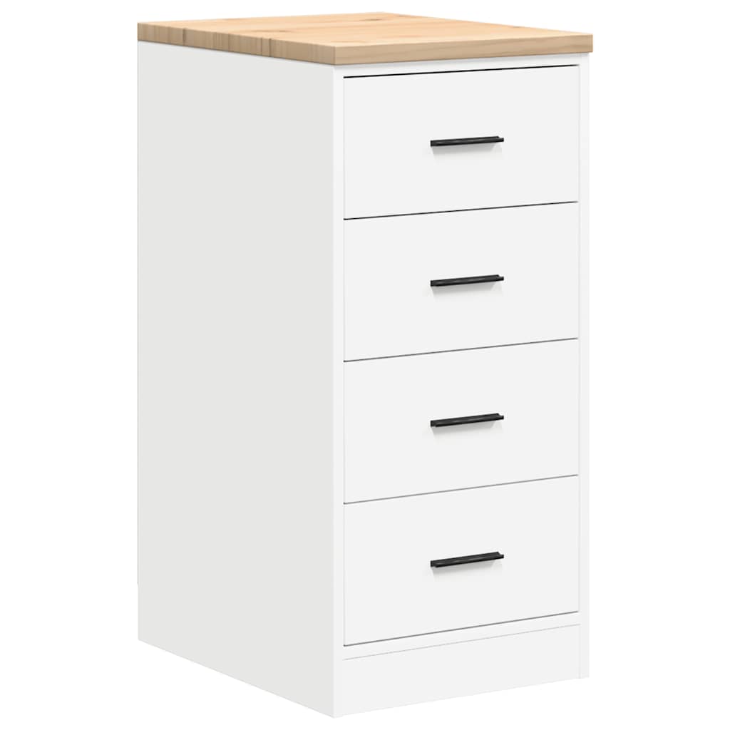 Garažni ormar za odlaganje bijeli 40x51x85 cm masivne borovine