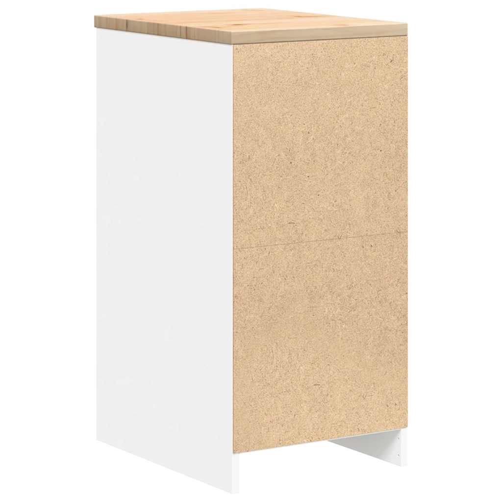 Garažni ormar za odlaganje bijeli 40x51x85 cm masivne borovine