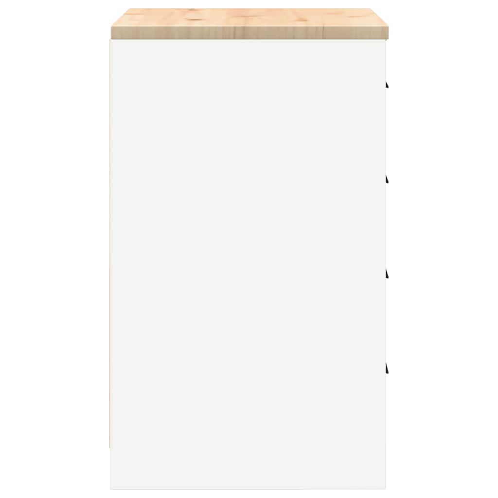 Garažni ormar za odlaganje bijeli 60x51x85 cm masivne borovine