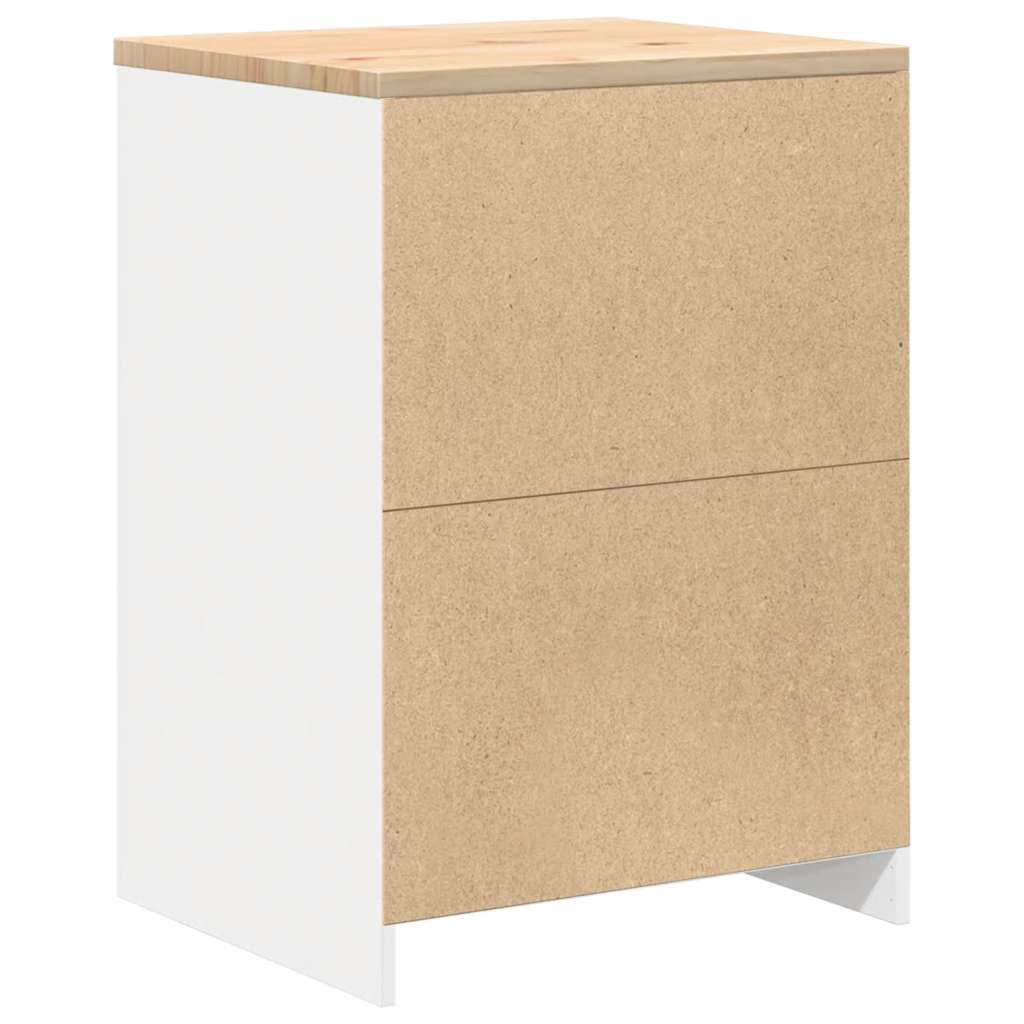 Garažni ormar za odlaganje bijeli 60x51x85 cm masivne borovine