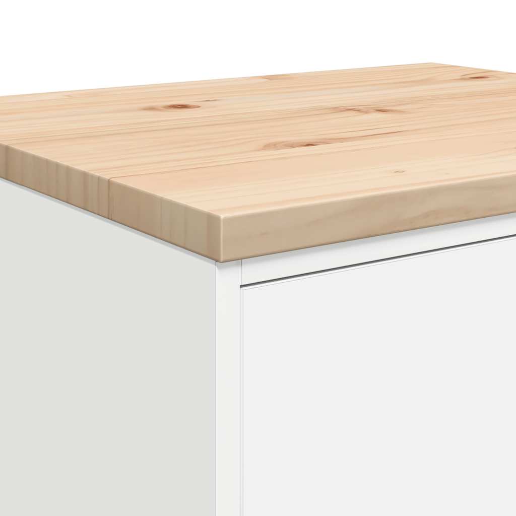 Garažni ormar za odlaganje bijeli 60x51x85 cm masivne borovine