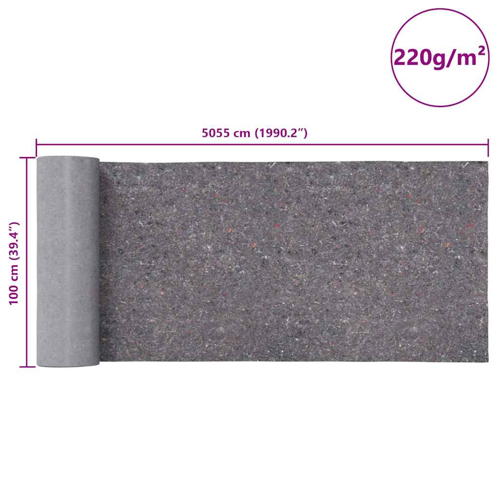 Neklizajući slikarski flis 50 m 220 g/m² sivi