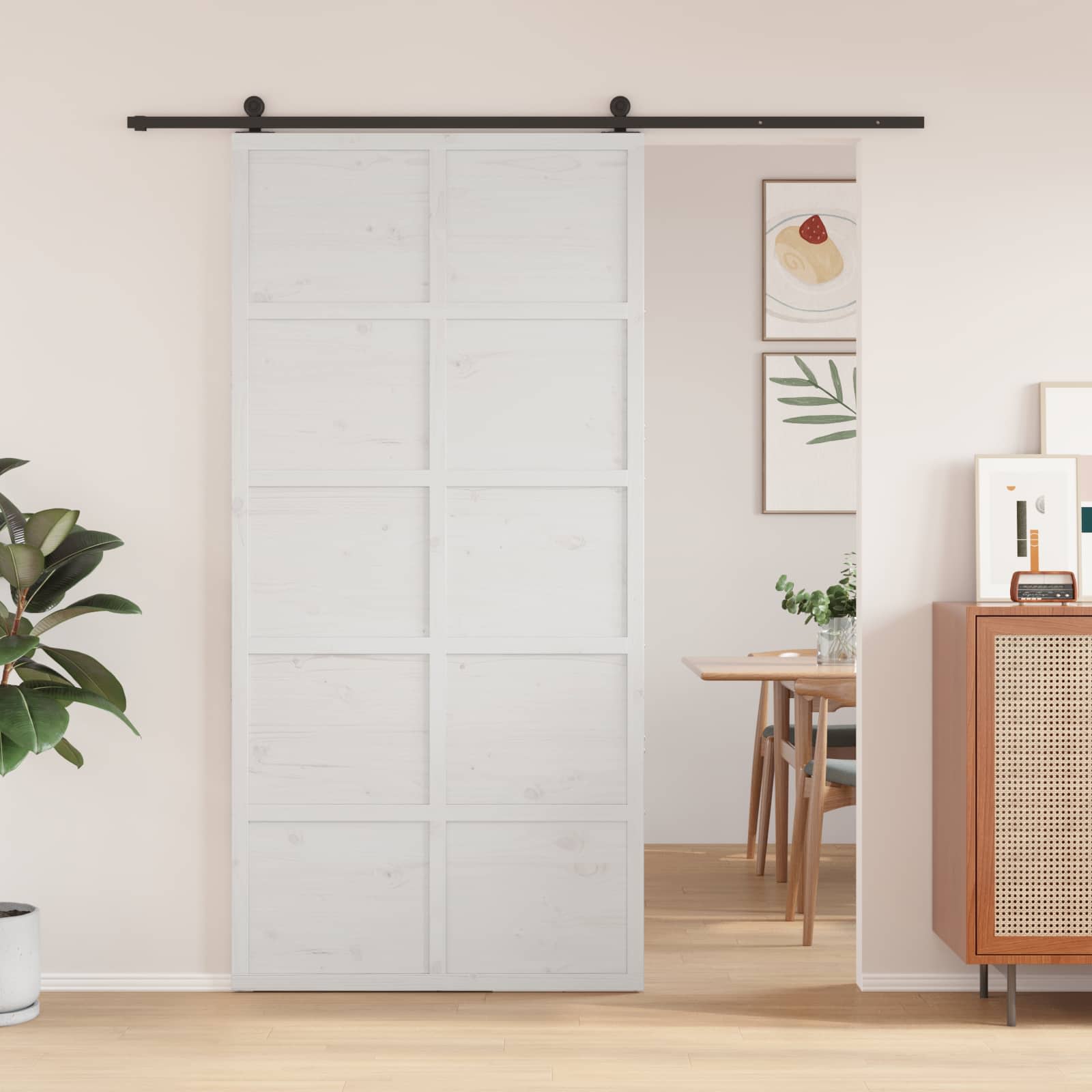 Vrata staje Bijela 100 x 208 cm Masivna borovina