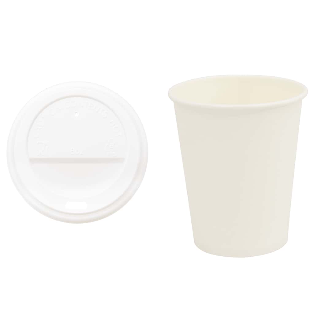 papirnate šalice za kavu s poklopcima 1000 kom 8 oz 200 ml