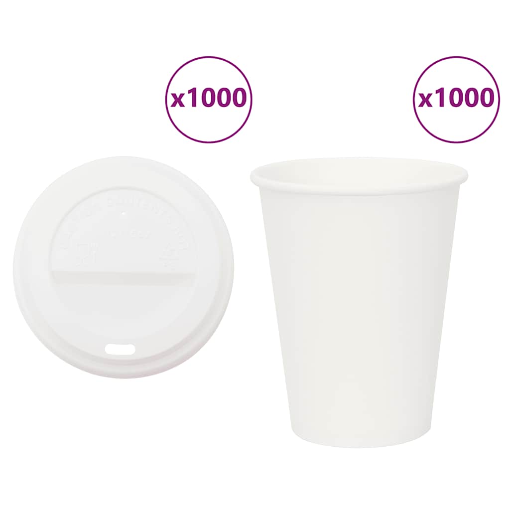papirnate šalice za kavu s poklopcem 1000 kom 12 oz 300 ml