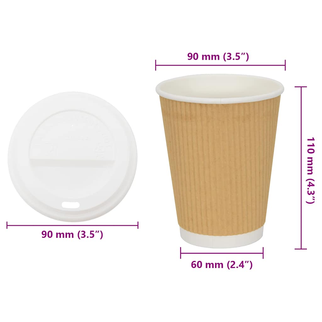 papirnate šalice za kavu s poklopcem 1000 kom 12 oz 300 ml