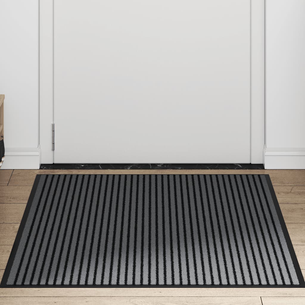 Otirač Stripe crni i sivi 90x120 cm